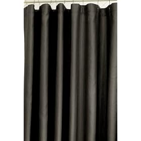 Black Ottoman Ribbed Shower Curtain
