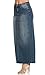 Women's Stone Washed Long Denim A-line Maxi Skirt