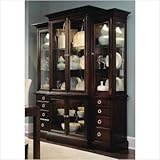 Stanley Furniture Beau Nouveau Walnut Breakfront China Cabinet in Espresso