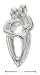 Toys : Sterling Silver Couple With One Child Pendant