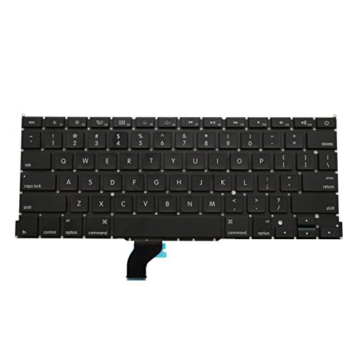 Replacement Unibody Keyboard for MacBook Pro Retina A1502 13.3 Inch 2013-2015 Laptop US Layout (With Backlight Module and No Frame)