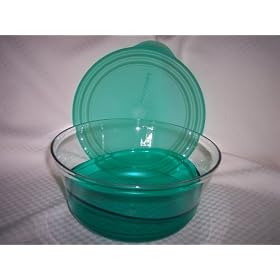 Tupperware SHEERLY ELEGANT 9.5 c Medium SERVING BOWL Green by Tupperware