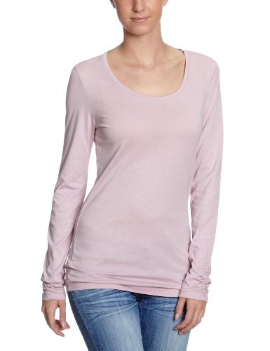 TOM TAILOR Damen Langarmshirt 10216570970/lexi rib longsleeve, Gr. 34 (XS), Violett (5306) Preisvergleich