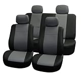 Univerisal Car Seat Cover Full Set Leather Pu-001 Gray/black 114