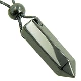 Spiritual Protection Talisman Crystal Point Black Onyx Necklace