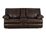 Simmons Upholstery 50980LC Charleston Chestnut Love Console Brown