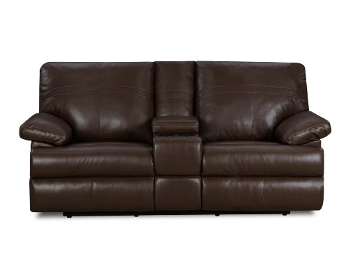 Simmons Upholstery 50980LC Charleston Chestnut Love Console Brown