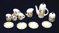 Dollhouse Miniature Country Tea Set