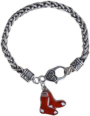 NewBurn Boston Red Sox Fans Charm Bracelet - Silver NoSize