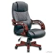 schwarz LEDER B�rosessel Drehstuhl Chefsessel B�rostuhl Stuhl Schreibtischstuhl