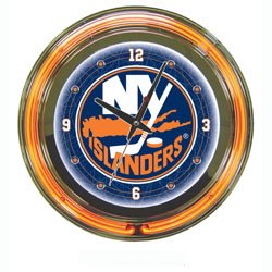 NHL New York Islanders Neon Clock - 14 inch Diameter