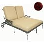 Windham Castings Savannah Casual Back Deep Seating Double Chaise Lounge Frame Only, Black Cherry