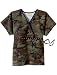 image and picture of Tafford Nursing Scrubs Green Camo Crossover w/ Grommets Scrub Top