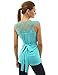 PattyBoutik Women's Ruched Eyelet Tie Back Sleeveless Tops