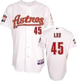Carlos Lee Jersey: Adult Majestic Alternate White Authentic Cool Base&Atilde;&cent;"&Acirc;&cent; Houston Astros Jersey with 50th Anniversary Patch