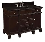 Belle Foret BF80017R Single Basin Bathroom Vanity, Espresso