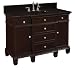 Belle Foret BF80017R Single Basin Bathroom Vanity, Espresso