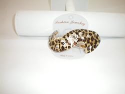 Hair S Clip Leopard Print with White Painted Flower