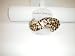 Hair S Clip Leopard Print with White Painted Flower