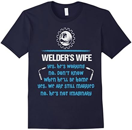 Men's Welder's Wife - Welder Shirt Medium Navy
