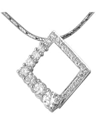 0.85ct Round Cut Diamonds in 14k White Gold Womens Pendant