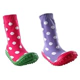 Girl Non-Skid Rubber Sole Socks