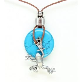 Earth Reflections Diamond Cut Pendant Necklace - Frog