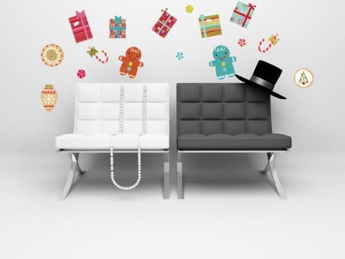 Peel N' Stick Merry Chirstmas Gingerbread 3-D Wall Decal