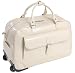 Siamod 35637 Magenta Italian Leather Wheeled Ladies Duffel Bag (Sand)