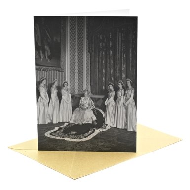 Queen Elizabeth II And Maids of Honour Greeting Card