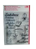 Eigenschaften efco Hobbyprodukte / Stempel Set mit 3 Acrylblocks, Einladung zur Konfirmation