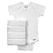 Gerber white 5pk White Onesies - 3-6m