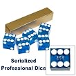 19mm A Grade Serialized Set of Casino Dice-Blue - Casino Supplies > Craps Supplies