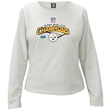 Super Bowl Merchandise T Shirts : Pittsburgh Steelers Ladies White Super Bowl XLIII Champions Long Sleeve Locker Room T Shirts