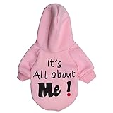 Ollypet Designer Small Dog Hoody Sweater Winter Fashion Cat Puppy Clothing Pink