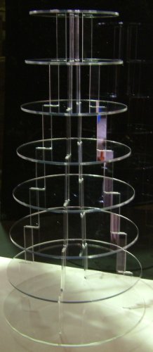 8 Tier Circle 5mm Thick Acrylic Fairy Cake Party Cupcake Display Stand by Classikool®