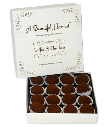 16pc Sugar Free Dark Belgian Chocolate Dutch Cocoa Truffles by A Bountiful Harvest