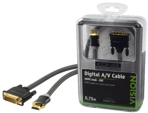K&ouml;nig HDMI auf DVI Kabel, 0,75 m Preisvergleich