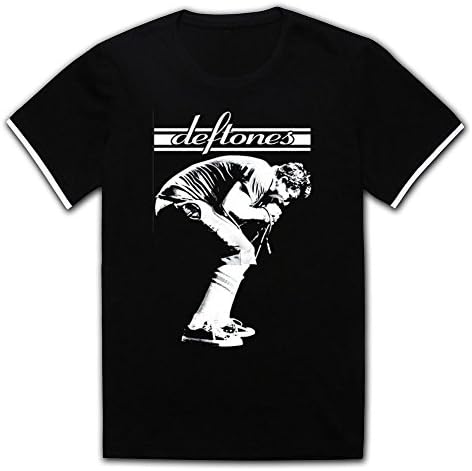 QLKJY Deftones Chino Moreno Mens O-Neck T-Shirt Black