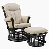Dutailier Swivel Glider and Ottoman - Espresso