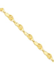 14 Karat Yellow Gold Flip Flop Bracelet - 7 Inch