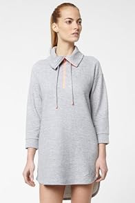 Long Sleeve Half Zip Sweatshirt Dress