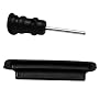 iPhone 4 Zubeh�r SET: Staub Schutz Dock St�psel Wasserschutz + Headset�ffnungsschutz mit Sim Karten Nadel BLACK EDITION
