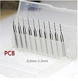 10 ×超硬マイクロドリルビット 0.3-1.2 ミリメートル pcb cnc ジュエリー回転工具用pc ボード プラスチック グラス ファイバー木材軟質金属カッター