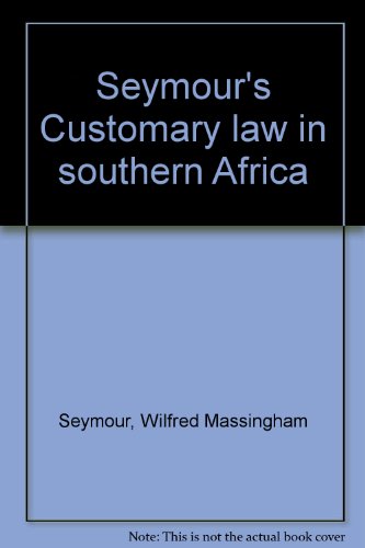 Seymour's Customary law in southern Africa