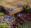 Blue solar deck lights pack of 4
