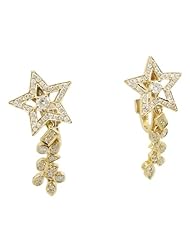 Women 14k Yellow Gold 0.86ctw diamond Chandelier earrings 9 LE298Y Size 5.56