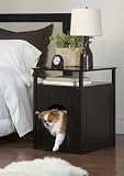 Merry Products MPS007 Cat Washroom - Night Stand Pet House - Espresso