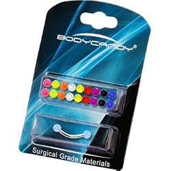 16 Gauge Multi Glitter 10 Pair Interchangeable Eyebrow Pack