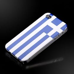 Greek Flag, Greece "Patriot Series" hard case cover for Apple iPhone 4